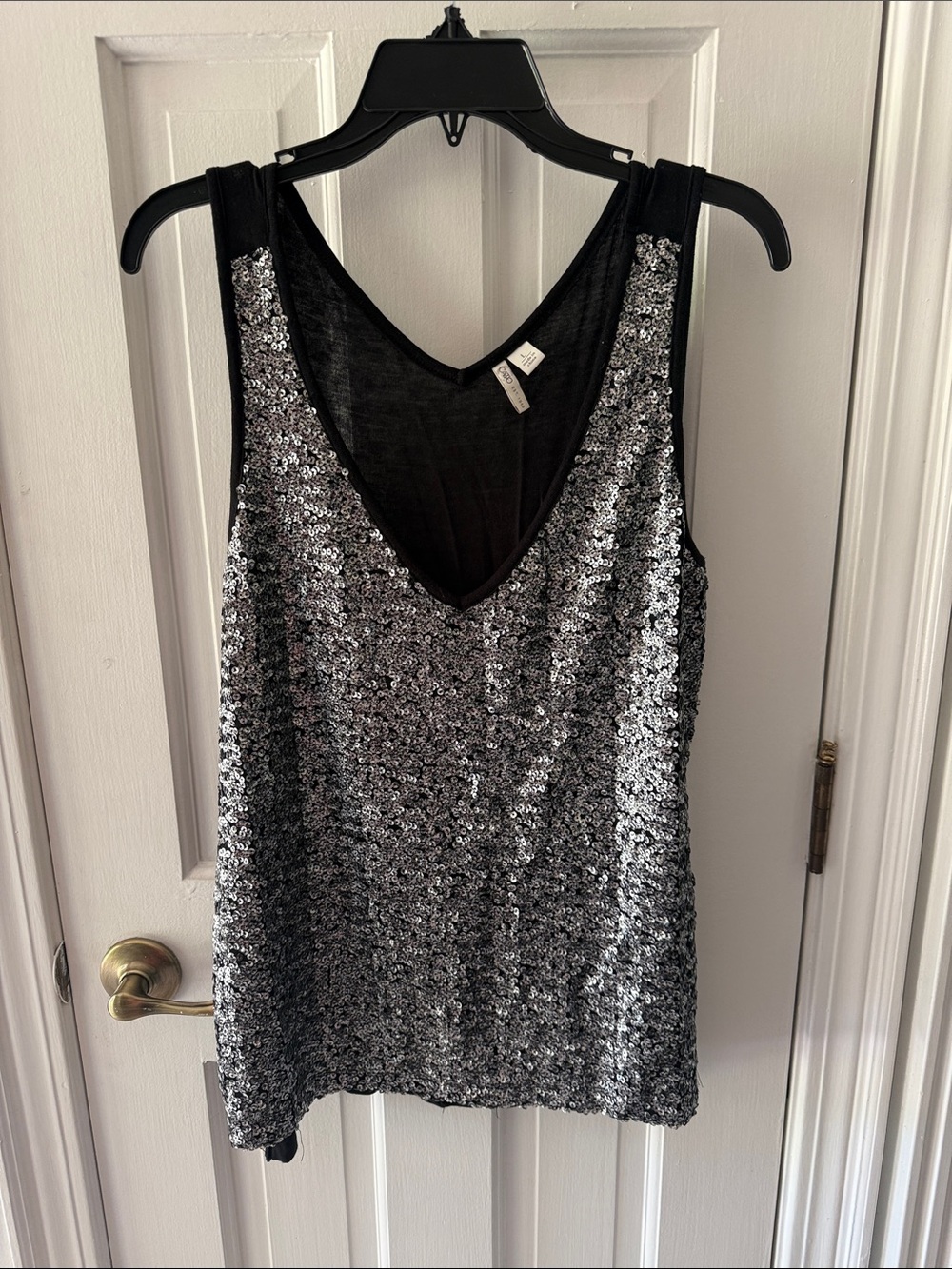 Cato Silver Sequin V-Neck Camisole